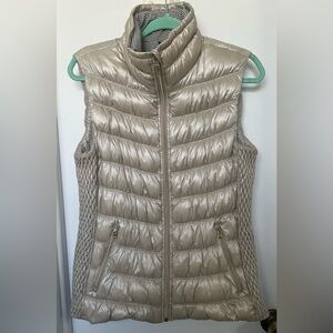 Calvin Klein Performance Metallic Beige Puffer Vest